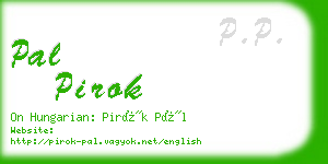 pal pirok business card